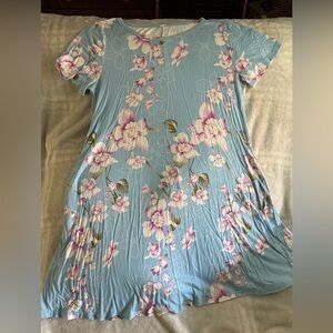 Spring Floral Tshirt Dress XL